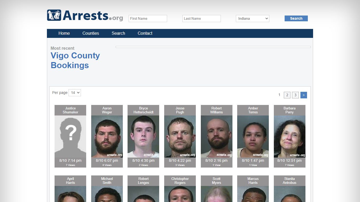 Vigo County Arrests and Inmate Search